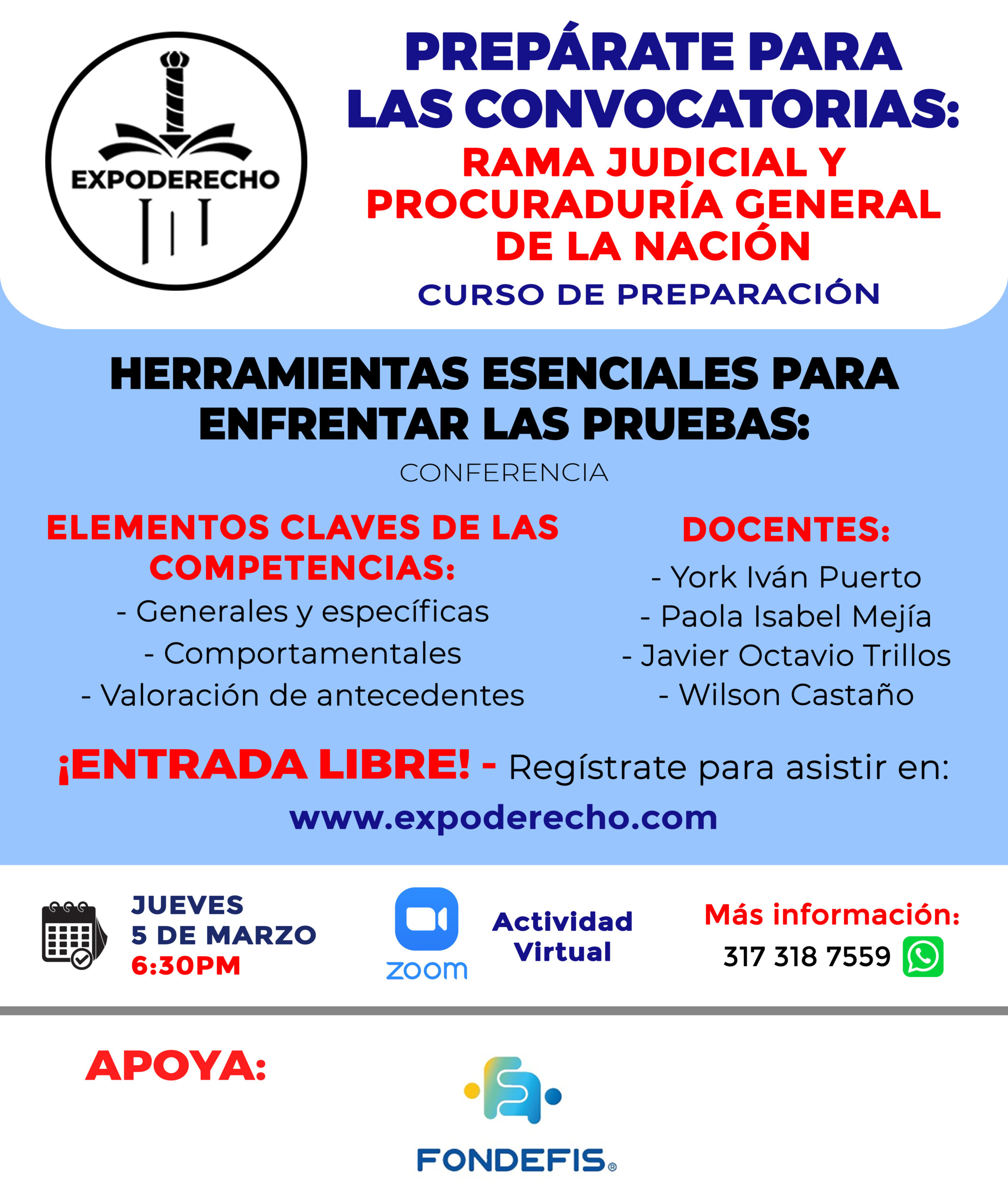 CONVOCATORIA RAMA JUDICIAL Flyer